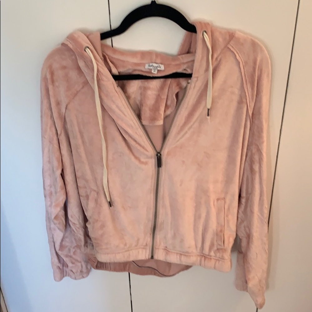 Splendid velour zip up